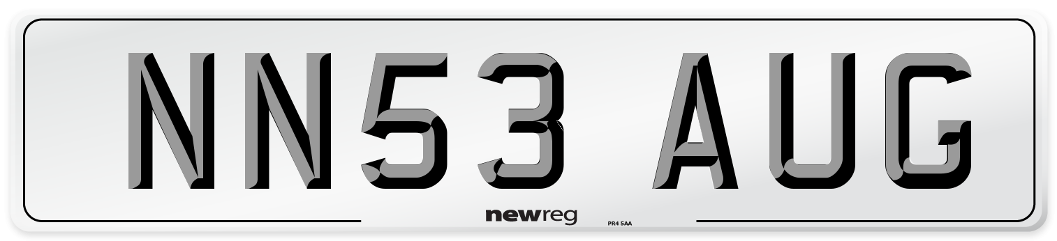 NN53 AUG Number Plate from New Reg